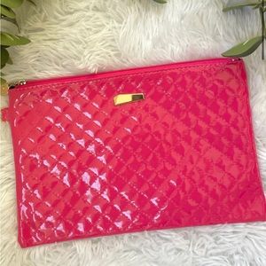 BRAND NEW Patent Quilted Wristlet/Clutch